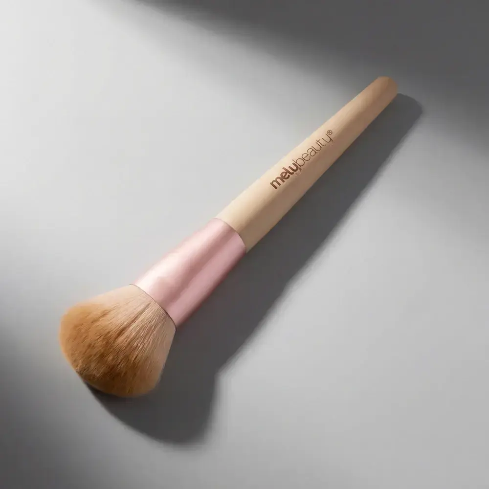 MK020- Brocha De Maquillaje Para Polvo Rose Gold - Mely - Imagen 3