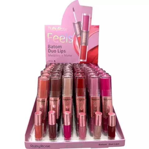 MK035 - Labial Metálico + Matte 2EN1- Ruby Rose