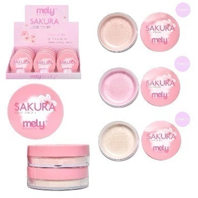 MK017- Polvo Traslúcido Volatil Loose Powder Sakura - Mely - Imagen 2