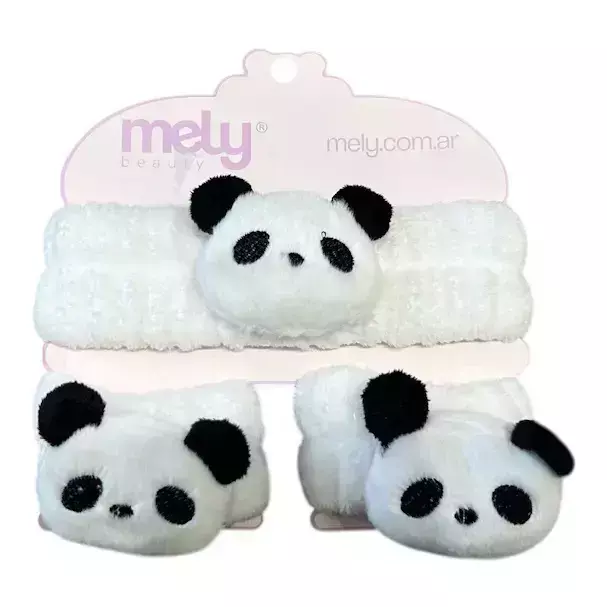 MK019- Vincha Para SkinCare + Muñequeras Con Aplique - Mely. - Imagen 2
