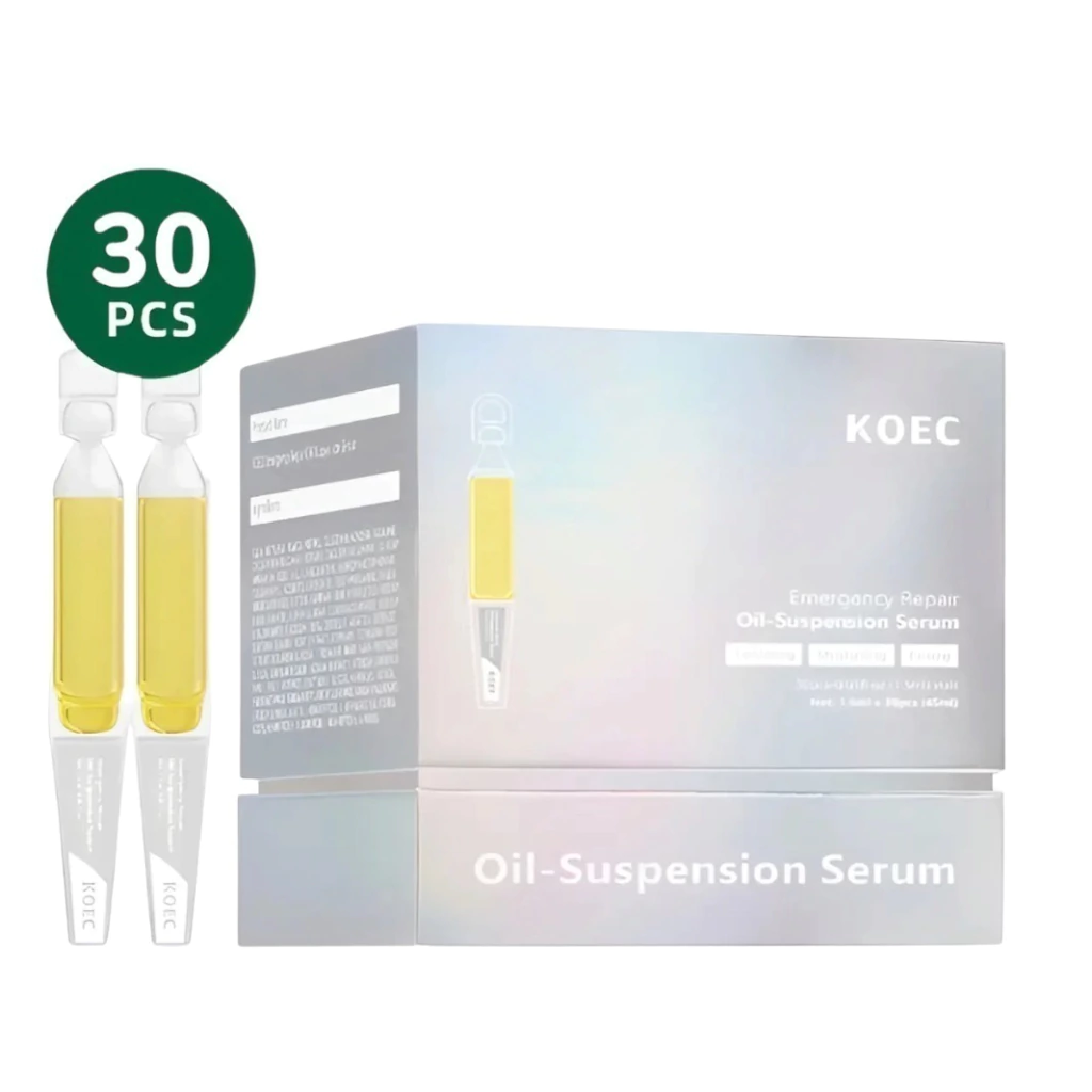 MK005- Serum Facial Ampollas X30 Unidades, Oil-Suspensión, Oleo Reparador De Emergencia - Koec.