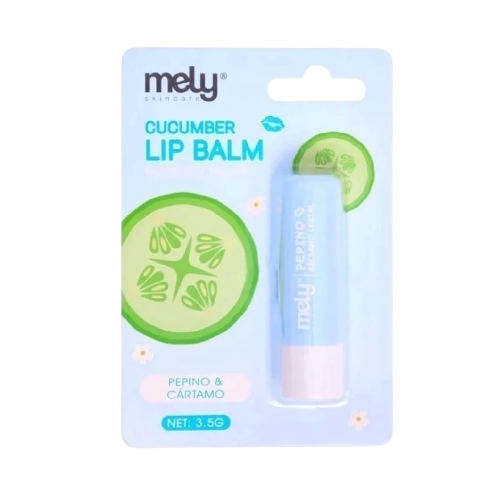 MK038 -Balsamo Labial Hidratante Pepino & Cártamo - Mely