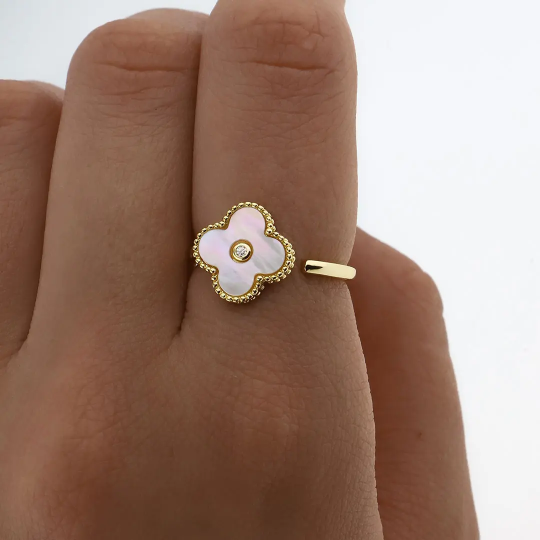 ANILLO REGULABLE ACERO DORADO